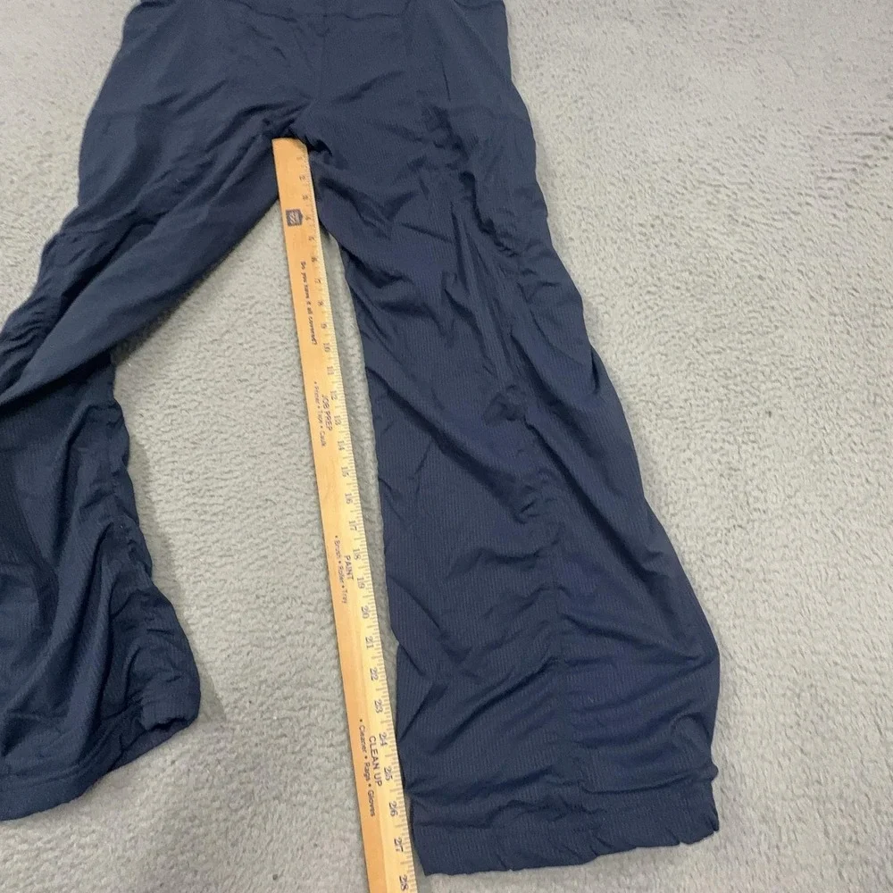 Lululemon Pants Womens 8 Blue Woven Track Drawstring Pockets Yoga Gym Activewear